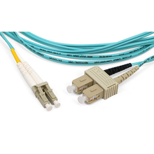 SM/MM OM1 Duplex LC to ST AE-Series Cable with 2.0mm OD Multimode 1 Meter Jumper D6LC-ST-1M
