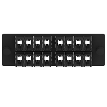 16 Port Opticom MPO Fiber Optic Adapter Panel FAP Horizontal FAPH1612BLMPO