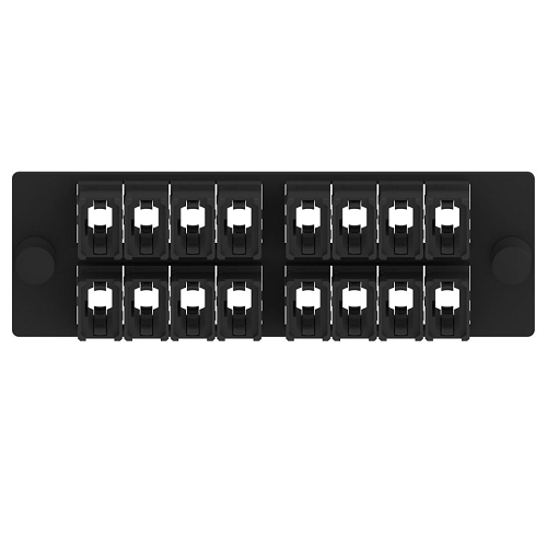 16 Port Opticom MPO Fiber Optic Adapter Panel FAP Horizontal FAPH1612BLMPO