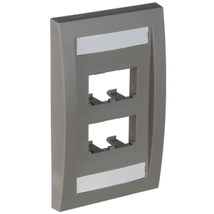 4 Port Mini-Com Executive Series Single Gang Faceplate Mount ABS CFPE4IGY