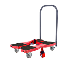 Snap-Loc Industrial Strength E-Track Push Cart Red Dolly SL1500P4R