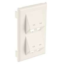 PVC 4Port Surface Raceway Single Gang Faceplate Fittings White T70FV4WH