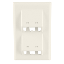 PVC 4Port Surface Raceway Single Gang Faceplate Fittings White T70FV4WH