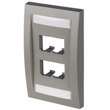 4 Port Mini-Com Executive Series Single Gang Faceplate Mount ABS CFPE4IGY