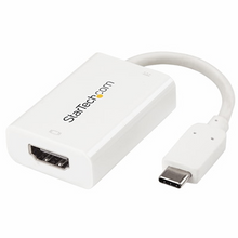 USB C to HDMI 2.0 Adapter with Power Delivery 4K 60Hz USB TypeC Thunderbolt 3 Compatible White