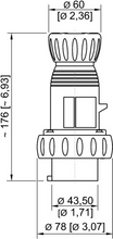 STAHL PLUG, SERIES 8570/12, 16A, ATEX, IP66, 3 PIN, 100-130VAC, 50/60HZ - 8570/12-304