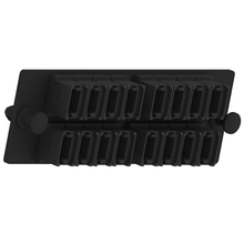 16 Port Opticom MPO Fiber Optic Adapter Panel FAP Horizontal FAPH1612BLMPO