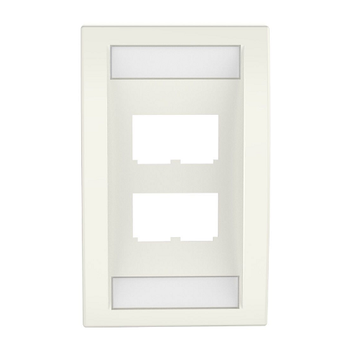 4 Port Mini-Com Executive Series Single Gang Faceplate Mount ABS CFPE4IWY