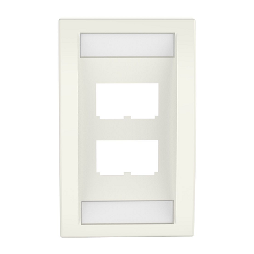 4 Port Mini-Com Executive Series Single Gang Faceplate Mount ABS CFPE4IWY