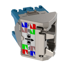 1 Port 22-26 AWG Mini-Com Cat6A 45 Angled Wire Cap Shielded TG Jack Module CJSLRCAPBU-X (Pack Of 10)