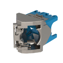 1 Port 22-26 AWG Mini-Com Cat6A 45 Angled Wire Cap Shielded TG Jack Module CJSLRCAPBU-X (Pack Of 10)