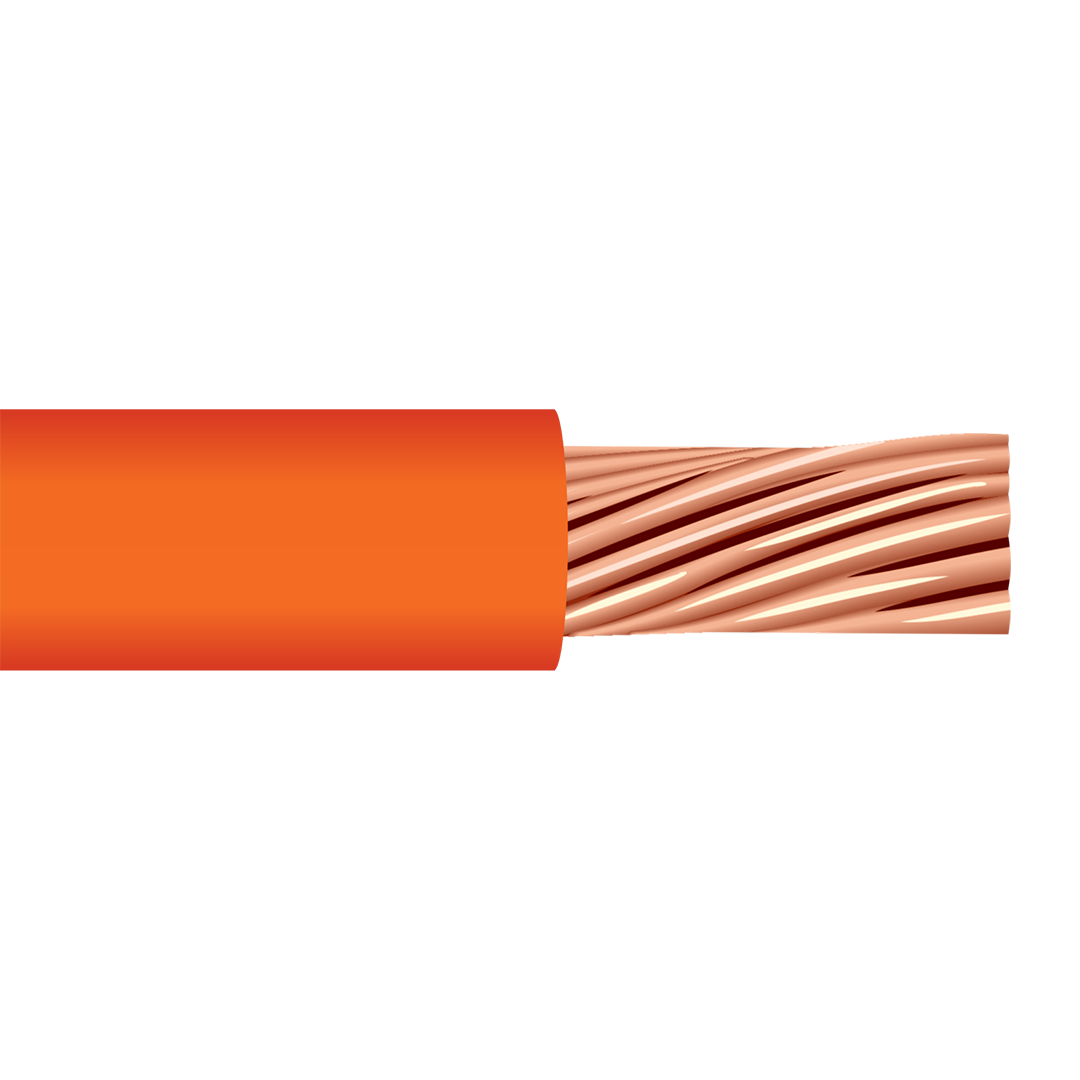 General Cable 6 AWG Super Vu-Tron Orange Welding Cable – Extra Flexible – 50 Ft