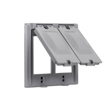 16 In 1 Gray Weatherproof Double Gang Vertical Multi-Use Cover (Pack of 20)
