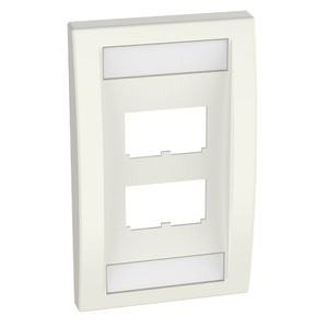 4 Port Mini-Com Executive Series Single Gang Faceplate Mount ABS CFPE4IWY