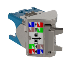 Mini-Com Cat 45 Angled Wire Cap Shielded TG Jack Module
