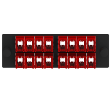 16 Port Opticom MPO Fiber Optic Adapter Panel FAP Horizontal FAPH1624RDMPO