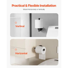 Stainless Steel Toilet Roll Holder Fits Mega Rolls (Matte Black)