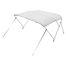 3 Bow Boat Bimini Top – 600D Waterproof Polyester Canopy Aluminum Frame Sun Shade Awning with Storage Bag 72 L x 73-78 W x 46 H (Light Grey)
