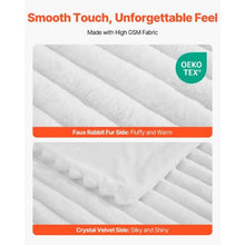 Throw Blanket 50 x 60"Faux Fur Cozy Blanket (White)