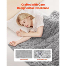 Weighted Blanket 20 LBS 60 x 80" Queen Size Sherpa Fleece Glass Beads (Grey)