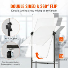 24 x 48 In Rolling Magnetic Whiteboard, Double-sided Mobile Whiteboard for Office School RW2448