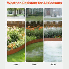 40 x 6 Inch Weather-Resistant Garden Edging Border Steel Landscape Edging B40X6in-6 (Pack of 6)