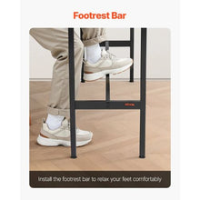 Rustic 55 In High-Top Bar Table Sturdy Metal Frame Cocktail Counter Easy Assembly