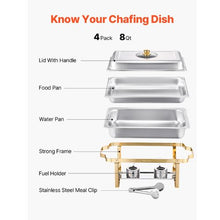 8-Qt Deep Commercial Table Pan For Catering Storage Food HZ-433B (Pack of 4)