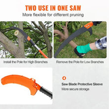 27 ft Extendable Manual Pole Saw with Sharp Steel Blade for Tree Trimming and Pruning