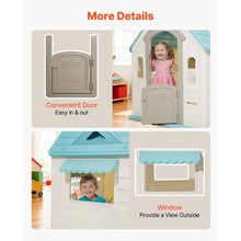Outdoor 5-in-1 Toddler Playhouse with Games & Slide – Smooth-Edge Plastic, Ages 2+ for Kids
