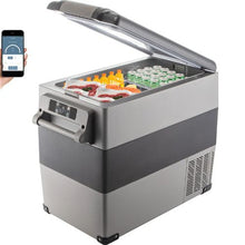 2V 58 Qt Dual Zone Car Refrigerator – Portable Freezer with Compressor 12/24V DC & 110-240V AC for Car Truck RV Camping & Home Use