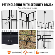 Dog Playpen 4-Panel 24" x 36" Foldable Metal Fence with Door & Pad