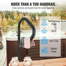 360° Rotating Hot Tub Handrail Adjustable 48–63 in Height  Aluminum Spa Rail 600 lb Capacity