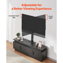 52 In TV Stand with Mount for Up to 75In TVs Entertainment Center with Power Outlet & LED Lights Adjustable Console with 3 Storage Tiers - Bedroom Living Room