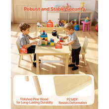 Kids Art Table and Chair Set with Storage Cabinet