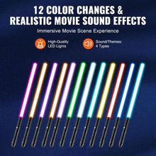 38-Inch Light-Up Sword with 12 RGB Colors & FX Sound, Rechargeable for Kids
