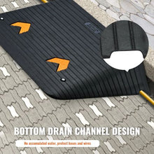 4 Inch Upgraded Rubber Threshold Ramp Natural Rubber Car Ramp with Non-Slip Textured Surface for Wheelchair and Scooter