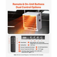 10000W Electric Garage Heater with Remote & Timer Wall/Ceiling Mount Fan-Forced Commercial Shop Heater 240V