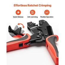 Ratcheting Wire Crimping Tool 22–10 AWG Adjustable Force Quick Release
