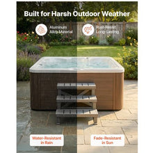 3-Step Hot Tub Steps 27.5" Wide 350 lb Capacity Non-Slip Spa Stairs for Hot Tubs Pools & RVs