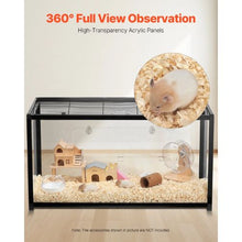 37.8"x18.5"x21.7" Transparent 360° Hamster Cage – Ventilated Small Animal Habitat with Front Door