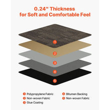 24 x 24 Reusable Carpet Tiles – Modular Soft Padded Squares for 96 sq. ft. DIY Installation in Living Room, Bedroom, Office (Gray & Brown 24 pcs)
