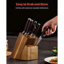 15-Piece Kitchen Knife Set with Block & Sharpener High Carbon Stainless Steel