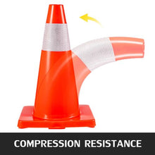 18" Traffic Cones 20 Pack with Reflective Collars & PVC Base for Parking and Hazard Zones