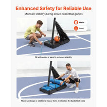 44" Portable Basketball Stand 8.04–10 ft Adjustable Height Indoor & Outdoor