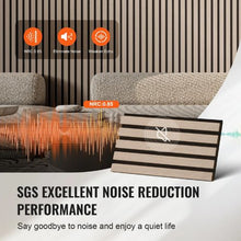 7.9 x 94.5 In Wood Slat Acoustic Panels for Modern Interior for Noise Reduction Silver Wood