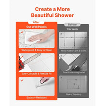 60 x 36 x 75 Inch Shower Surround Kit Waterproof SMC Wall Panels with 4 Glass Shelves