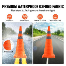 28" Collapsible Traffic Cones 4 Pack with Reflective Collars & Storage Bag