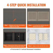 16 x 16 & 16 x 20 Inch Recessed Shower Niche Triple Shelf Waterproof Ready for Tile (Black)