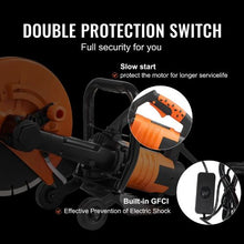 12-Inch Electric Concrete Saw 1800W 4.5-Inch Cutting Depth Wet Saw with Pump & Blade